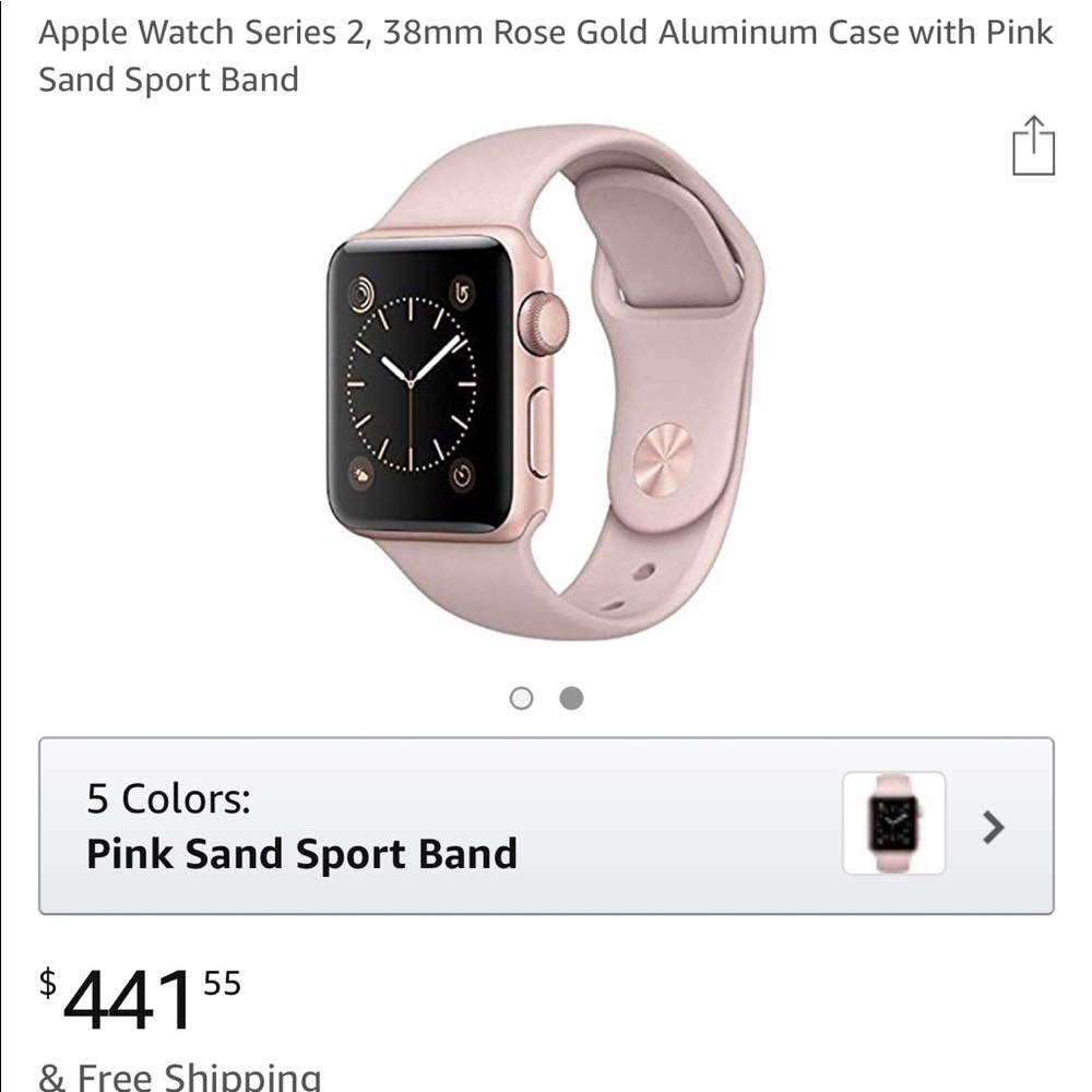Rose Gold Series 2 Sport Apple Watch
